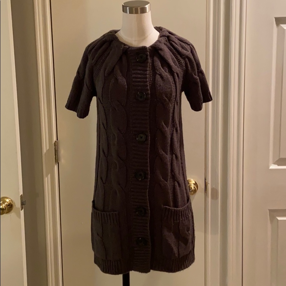 The Limited Short Sleeve Long Cardigan